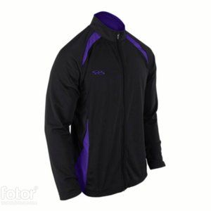Boombah Men's Storm Full Zip Lightweight Track Jacket Black/Purple Large